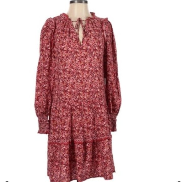 Max Studio Casual Red Print Dress - Picture 1 of 7